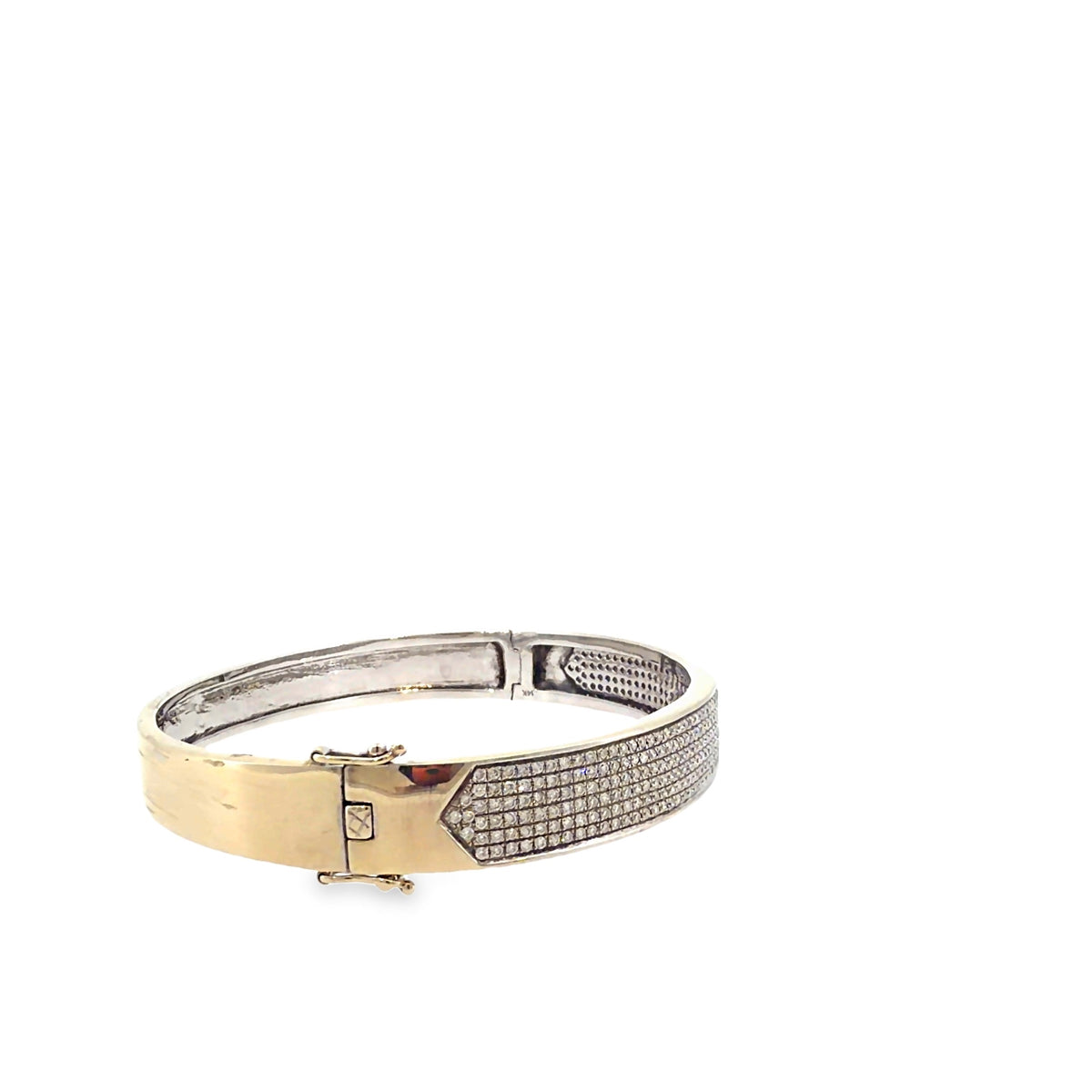 The Moonlit Line Bangle, 3.00ct Diamond, 14K White Gold by Benji Designs, view 5