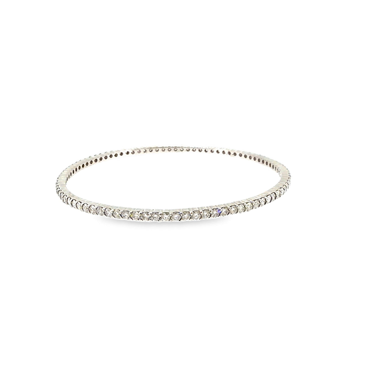 The Glacier Bangle, 5.00ct Diamond, 14K White Gold by Benji Designs, view 4