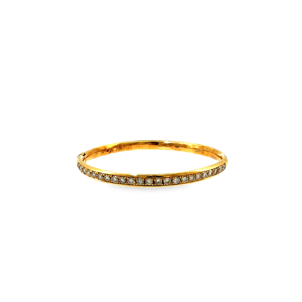 The Sun Drop Bangle, 1.90ct Diamond, 18K Yellow Gold by Benji Designs, view 1