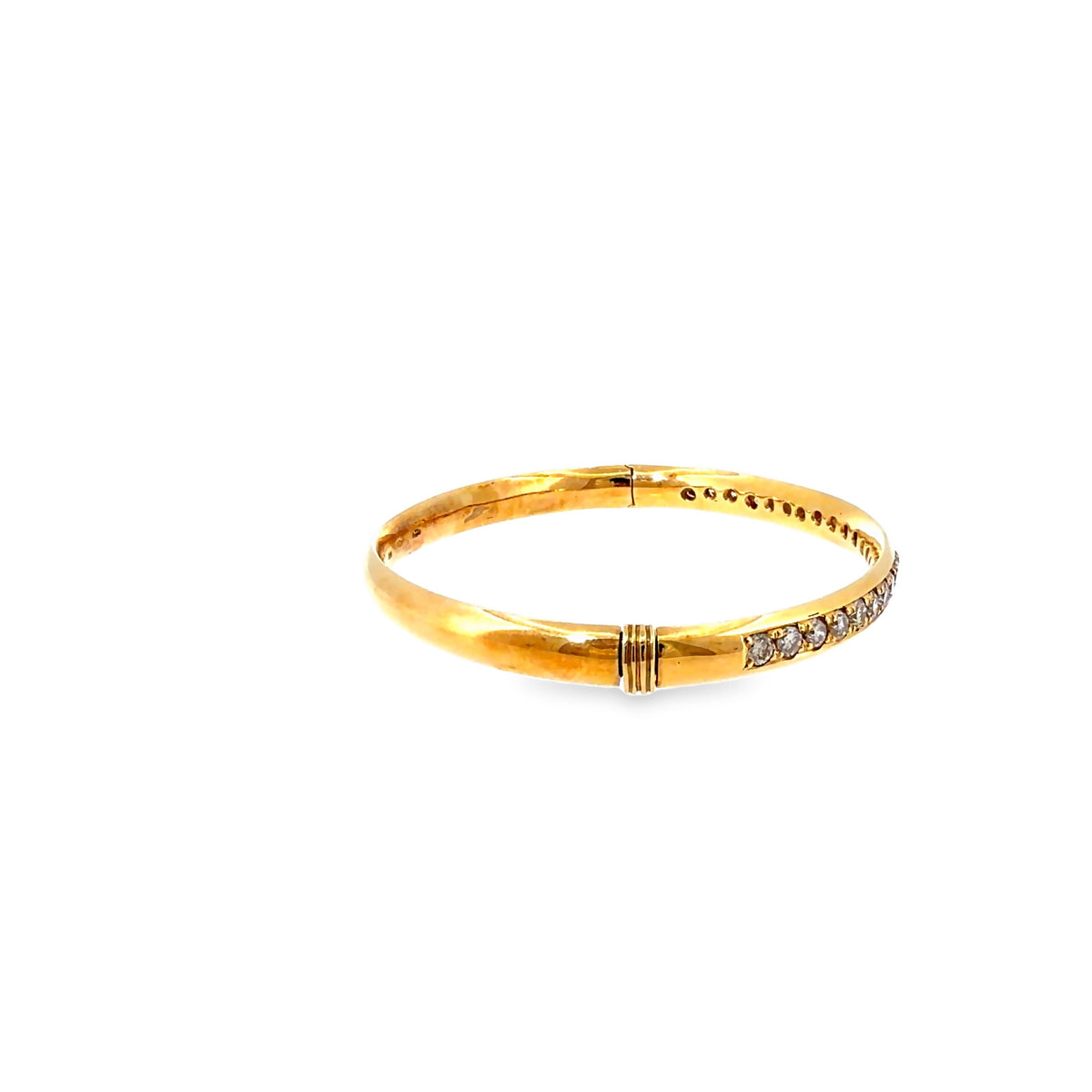 The Sun Drop Bangle, 1.90ct Diamond, 18K Yellow Gold by Benji Designs, view 5