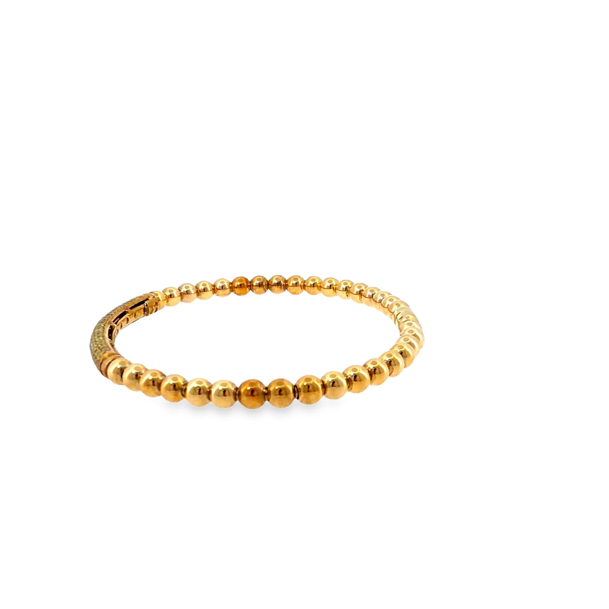 The Honey Glow Bangle, 1.10ct Fancy Yellow Diamond, 18K Yellow Gold by Benji Designs, view 3