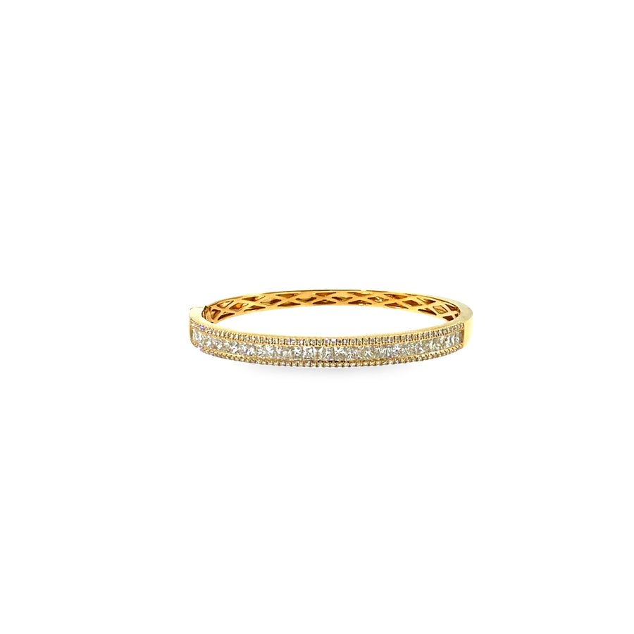 The Golden Princess Bangle, 4.00ct Diamond, 14K Yellow Gold by Benji Designs, view 1