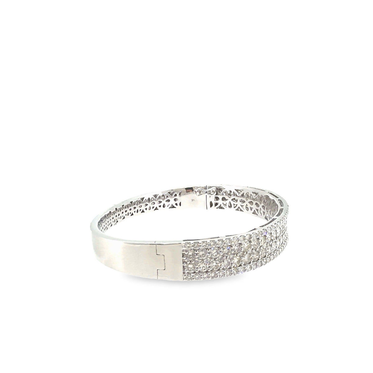 The Starfield Bangle, 6.50ct Diamond, 14K White Gold by Benji Designs, view 5