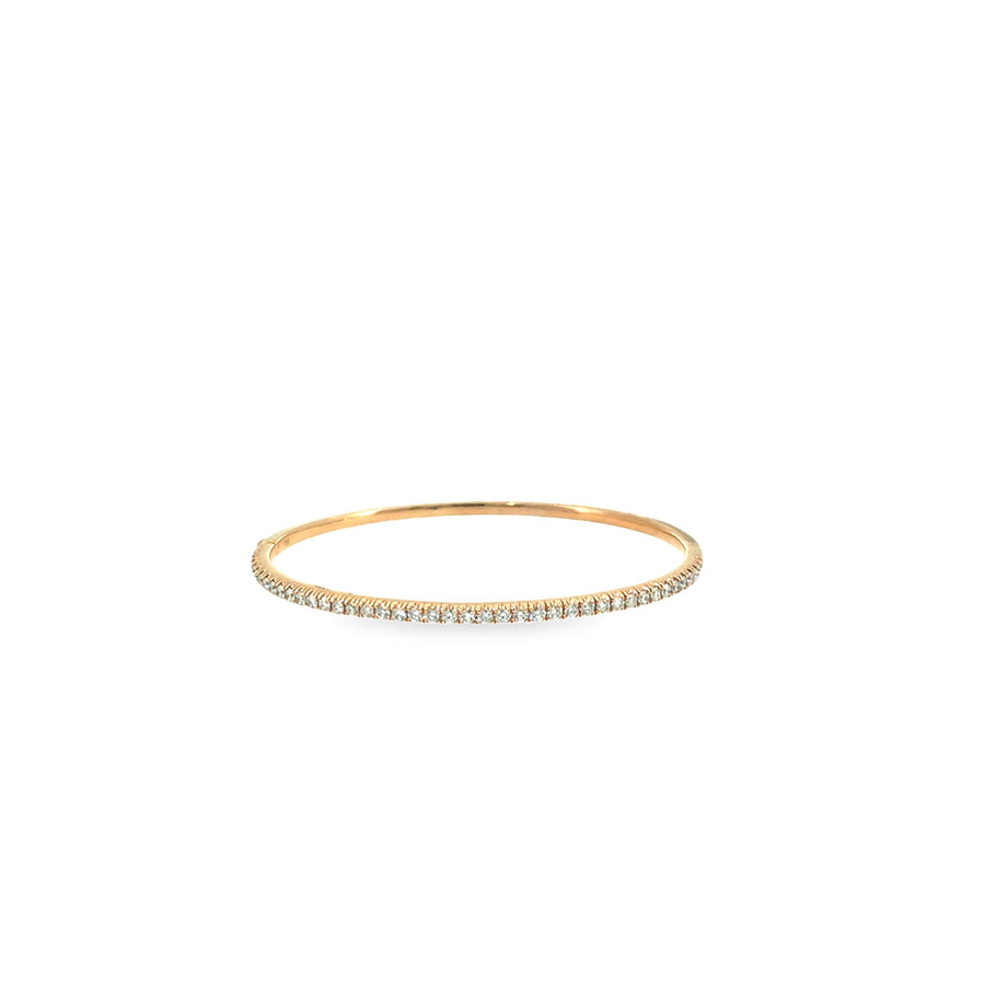 The Rosewater Bangle, 1.00ct Diamond, 14K Rose Gold by Benji Designs, view 1