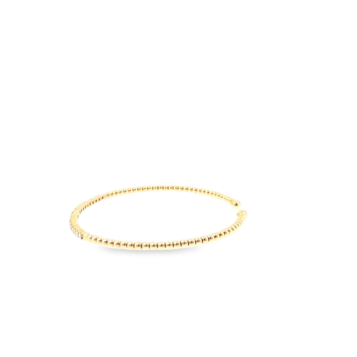 The Golden Dewline Bangle, 0.50ct Diamond, 14K Yellow Gold by Benji Designs, view 3