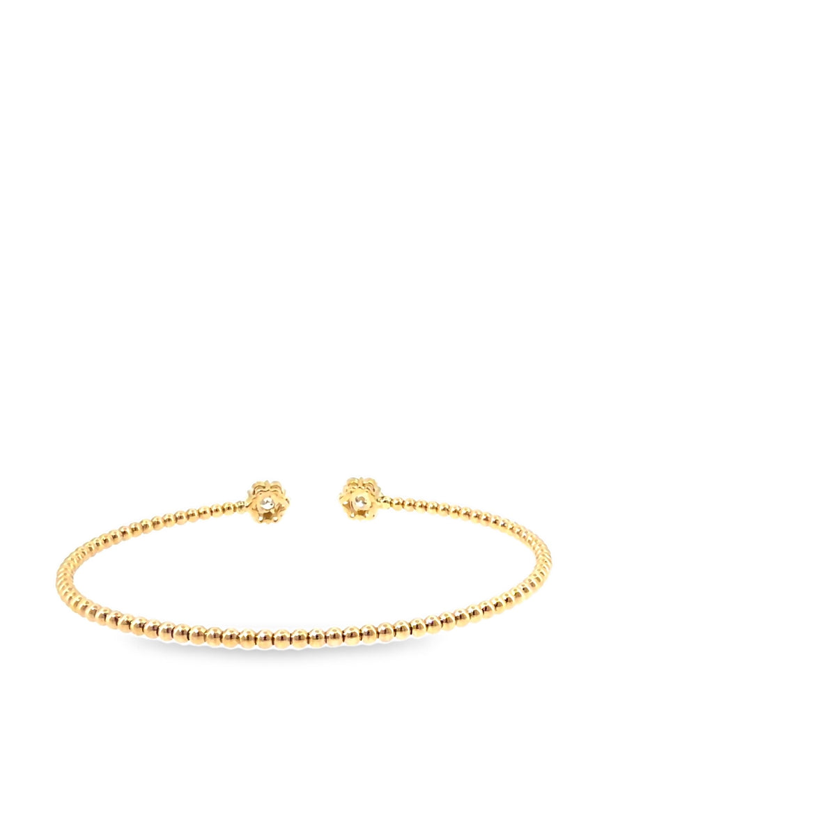 The Golden Bloom Bangle, 0.75ct Diamond, 14K Yellow Gold by Benji Designs, view 4