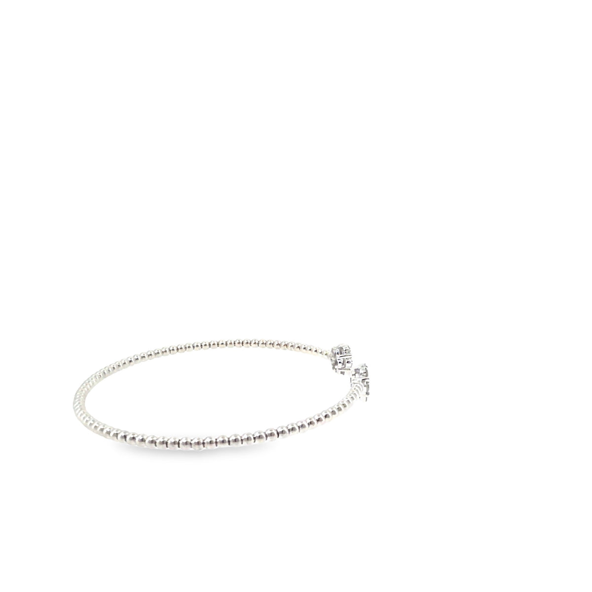 The Frost Bloom Bangle, 0.75ct Diamond, 14K White Gold by Benji Designs, view 5