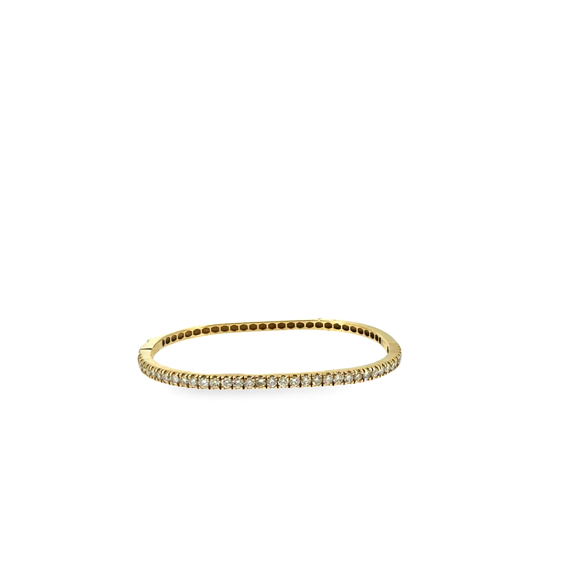 The Golden Promenade Bangle, 2.00ct Diamond, 14K Yellow Gold by Benji Designs, view 5