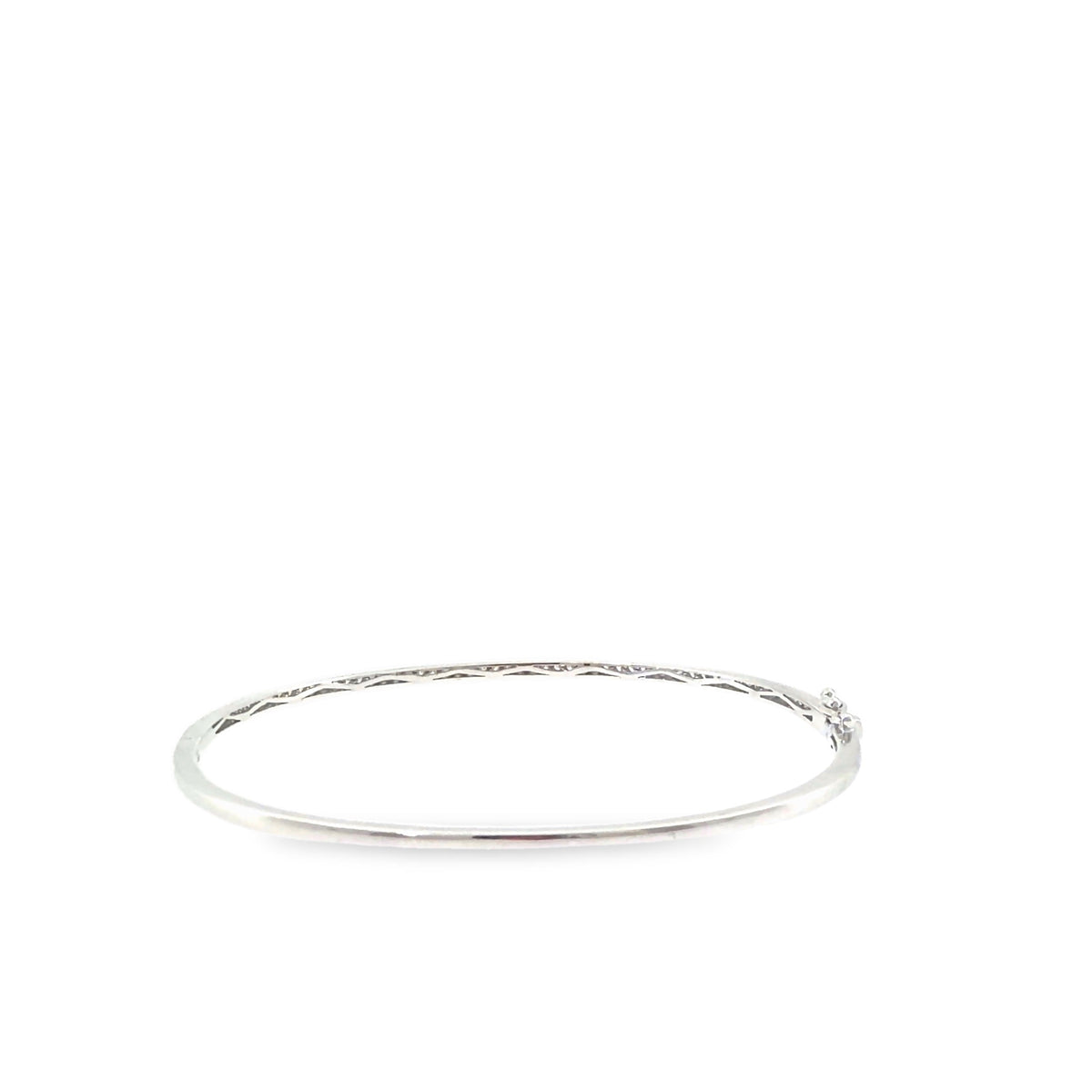 The Polar Twist Bangle, 0.50ct Diamond, 14K White Gold by Benji Designs, view 4
