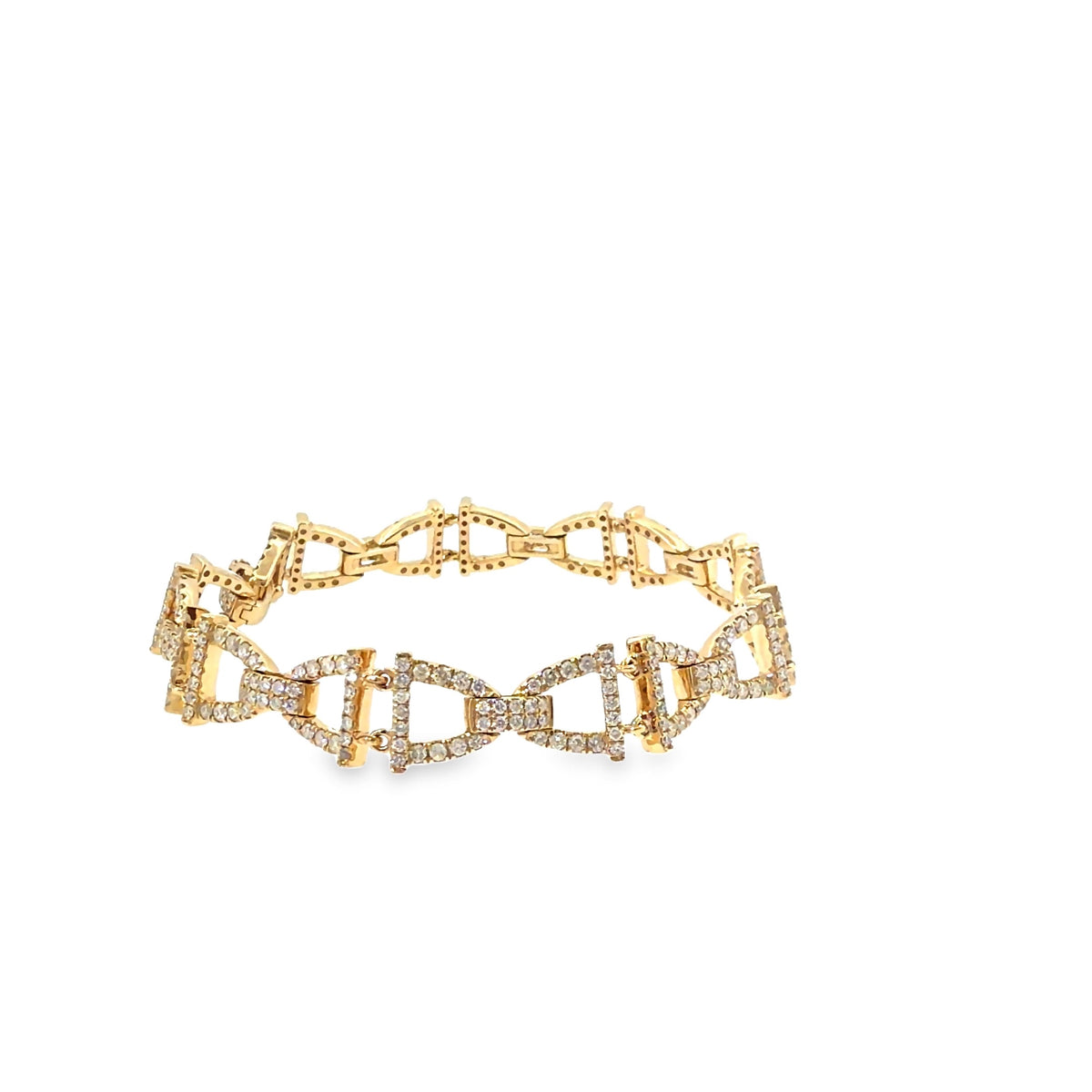 The Golden Prism Bracelet, 3.00 ct Diamond, 14K Yellow Gold by Benji Designs, view 5