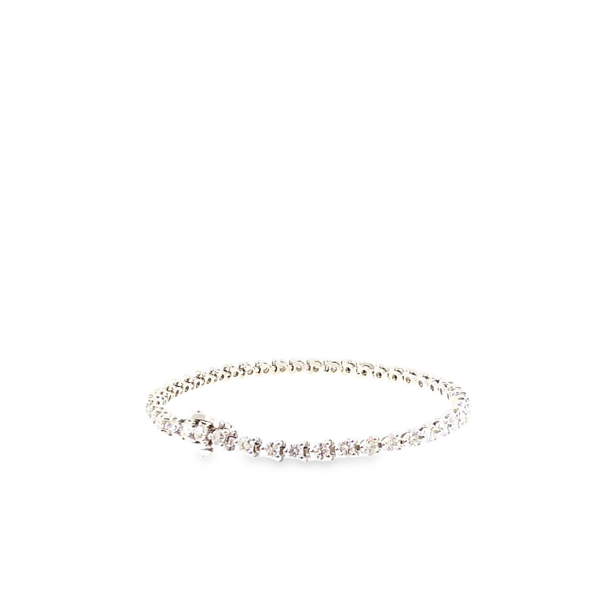 The Ice Ribbon Tennis Bracelet, 3.00ct Diamond, 14K White Gold by Benji Designs, view 5
