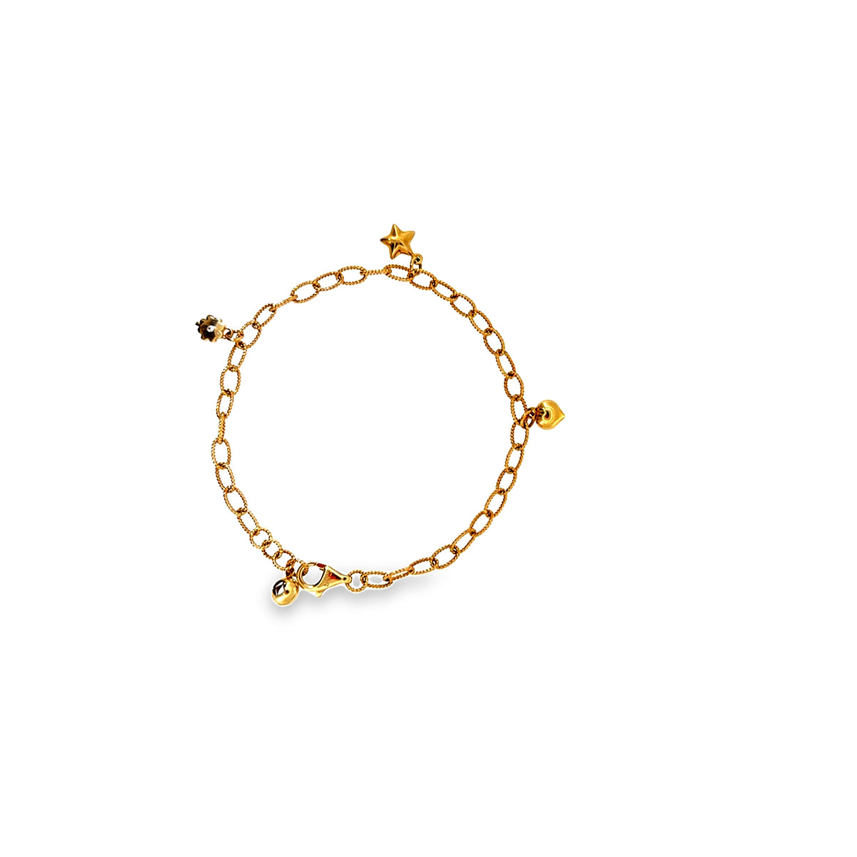 The Wishing Star Charm Bracelet, 14K Yellow Gold by Benji Designs, view 1