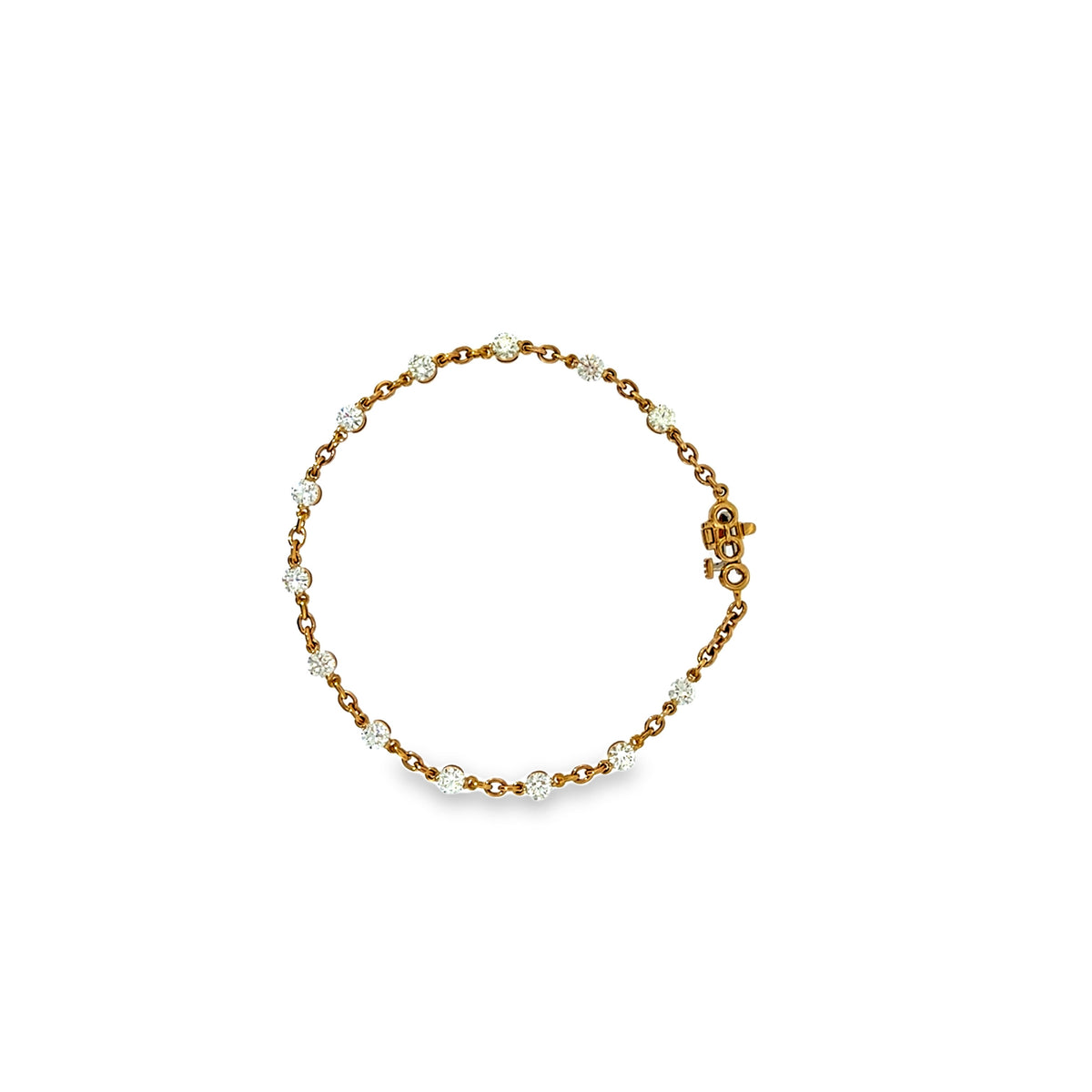 The Golden Droplet Bracelet, 2.50ct Diamond, 18K Yellow Gold by Benji Designs, view 1