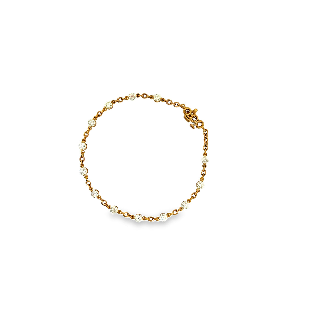 The Golden Droplet Bracelet, 2.50ct Diamond, 18K Yellow Gold by Benji Designs, view 6