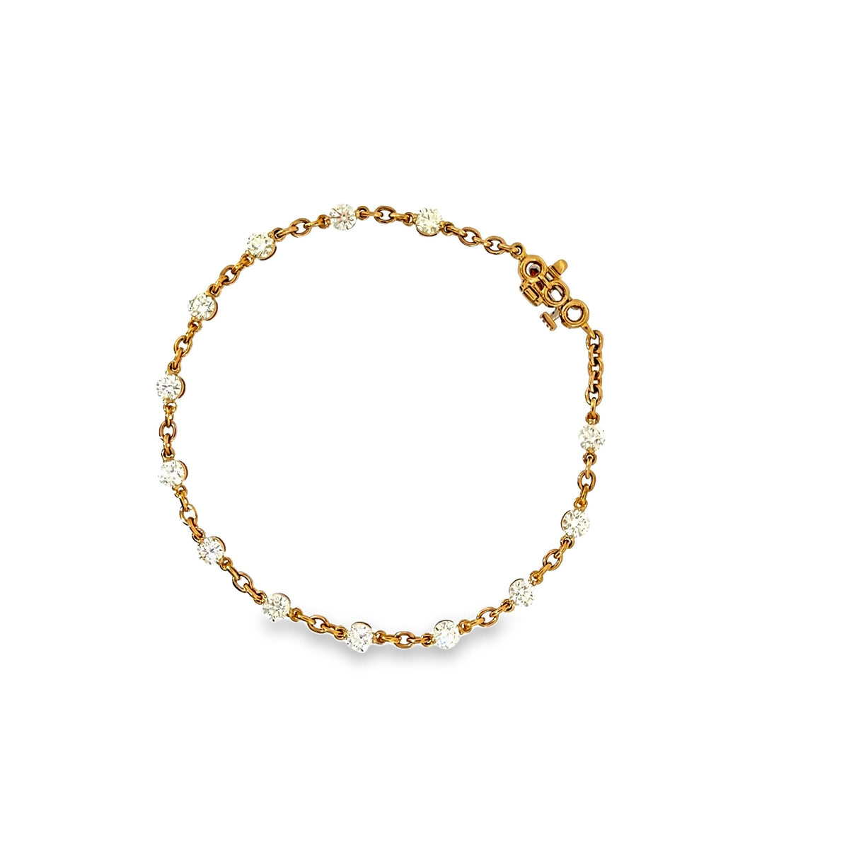 The Golden Droplet Bracelet, 2.50ct Diamond, 18K Yellow Gold by Benji Designs, view 7