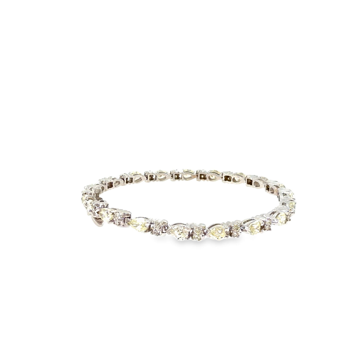 The Ice Cascade Tennis Bracelet, 6.50 ct Diamond, 14K White Gold by Benji Designs, view 5