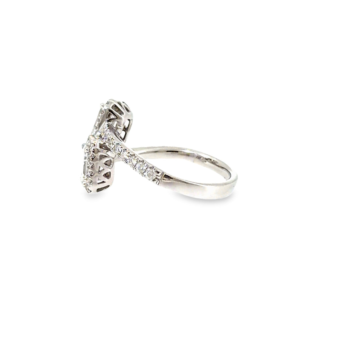 The Glass House Ring, 1.45ct Diamond, 18K White Gold by Benji Designs, view 3
