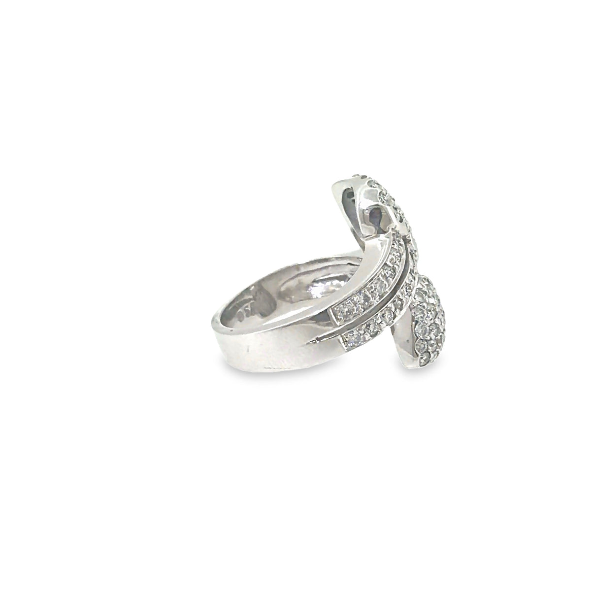 The Ice Wave Ring, 1.65ct Diamond, 14K White Gold by Benji Designs, view 5