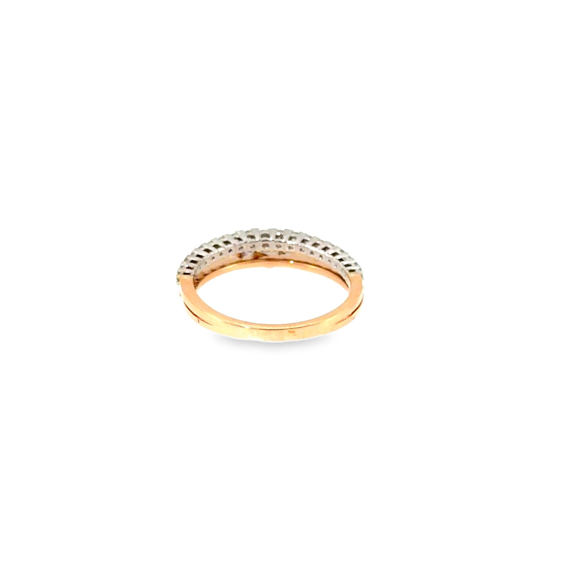 The Blue Bloom Trio Ring, 0.65ct Sapphire & Diamond, 14K Two-Tone Rose & White Gold by Benji Designs, view 4
