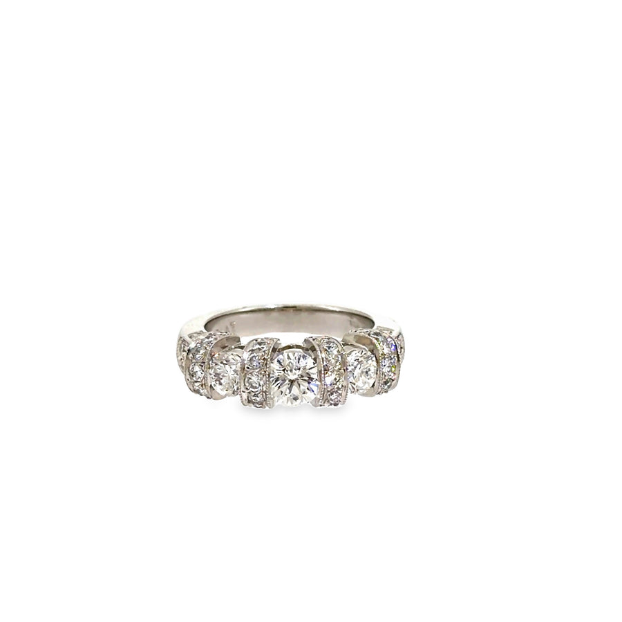 The Platinum Vow Band, 2.50ct Diamond, Platinum by Benji Designs, view 1