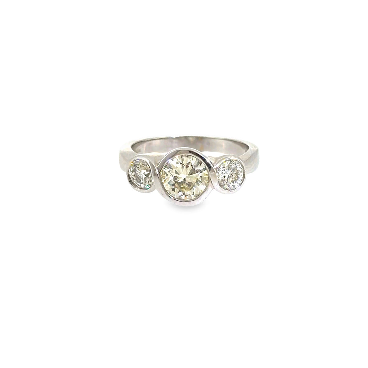 The Three Moons Ring, 1.80ct Diamond, 14K White Gold by Benji Designs, view 1