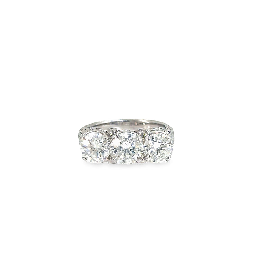 The Grand Trilogy Ring, 3.76ct Diamond, Platinum by Benji Designs, view 1