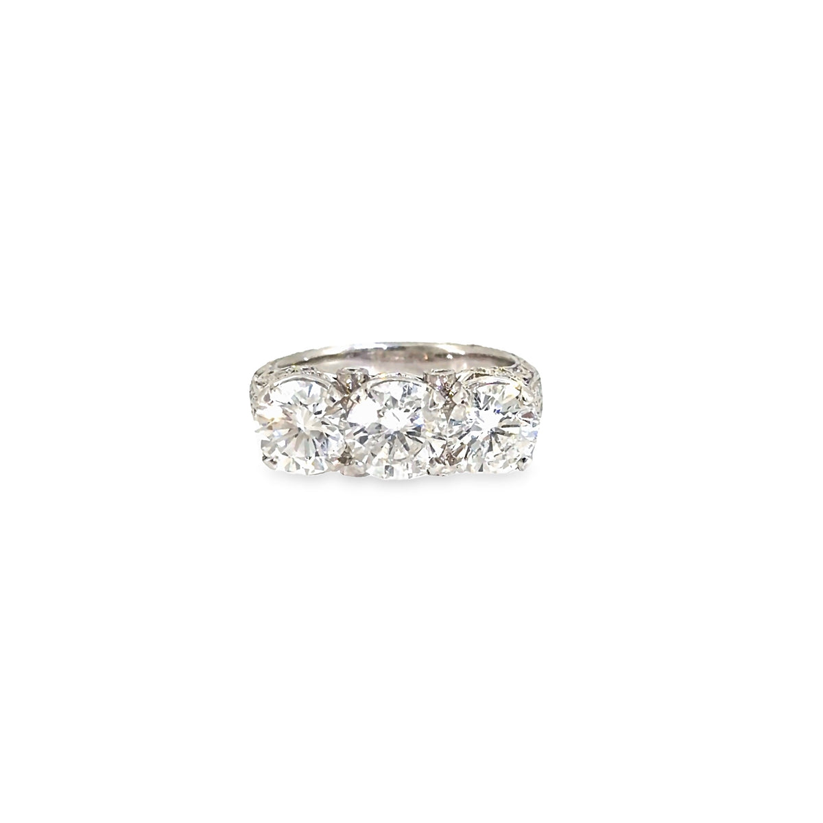 The Grand Trilogy Ring, 3.76ct Diamond, Platinum by Benji Designs, view 7