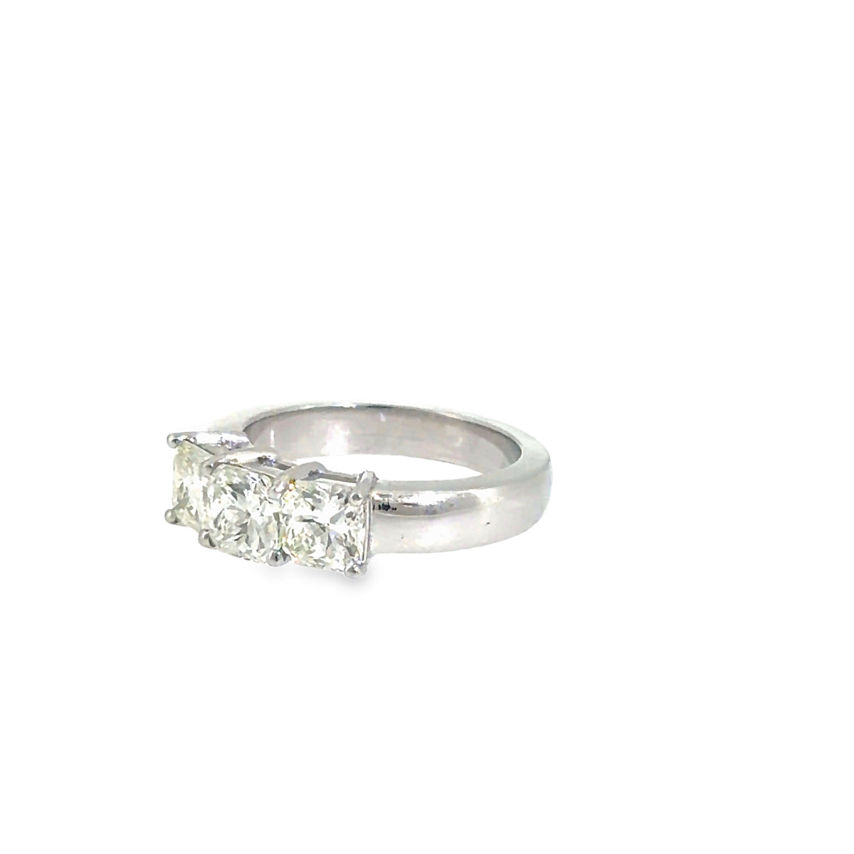 The Princess Trio Ring, 2.42ct Diamond, Platinum by Benji Designs, view 3