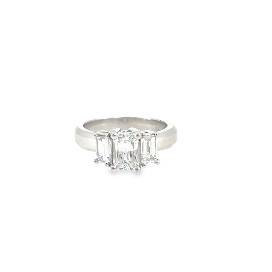 The Glass Steps Ring, 1.80ct Diamond, Platinum by Benji Designs, view 1