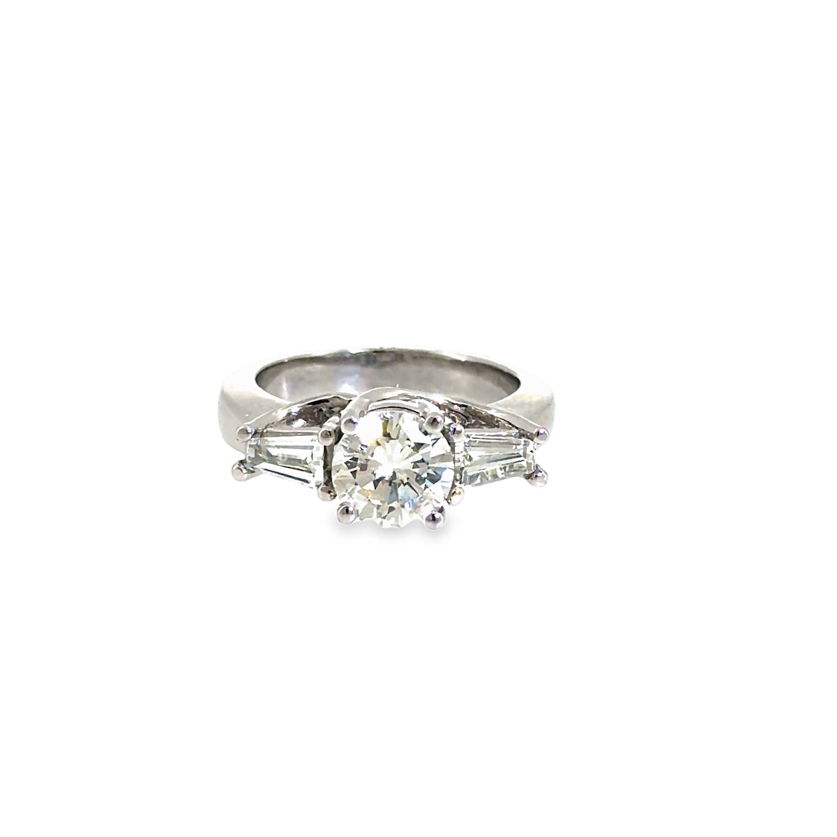 The Heirloom Baguette Ring, 2.07ct Diamond, Platinum by Benji Designs, view 1