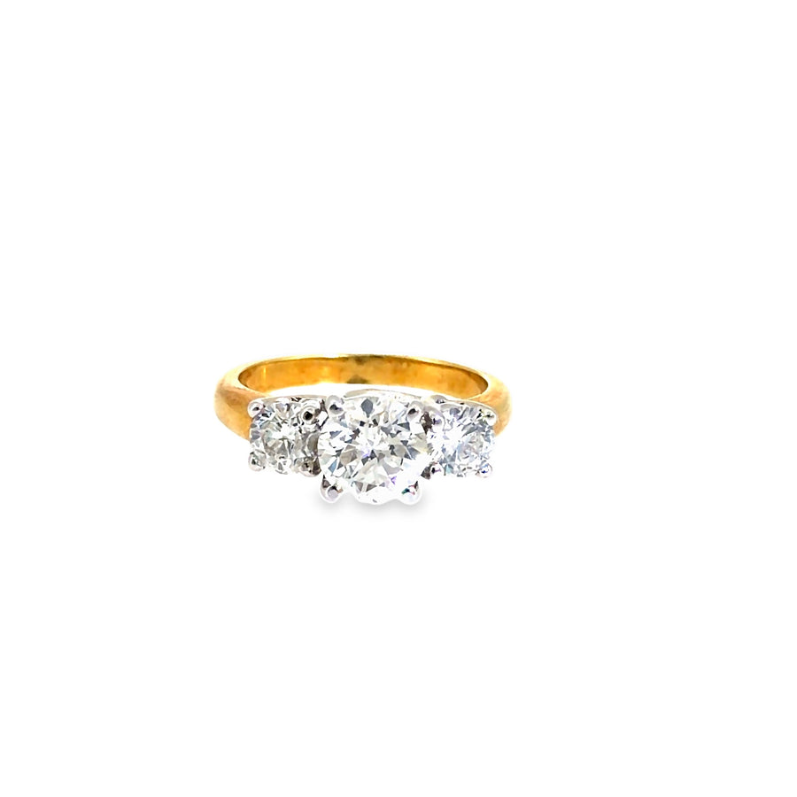 The Golden Promise Ring, 2.35ct Diamond, 14K Yellow Gold by Benji Designs, view 1