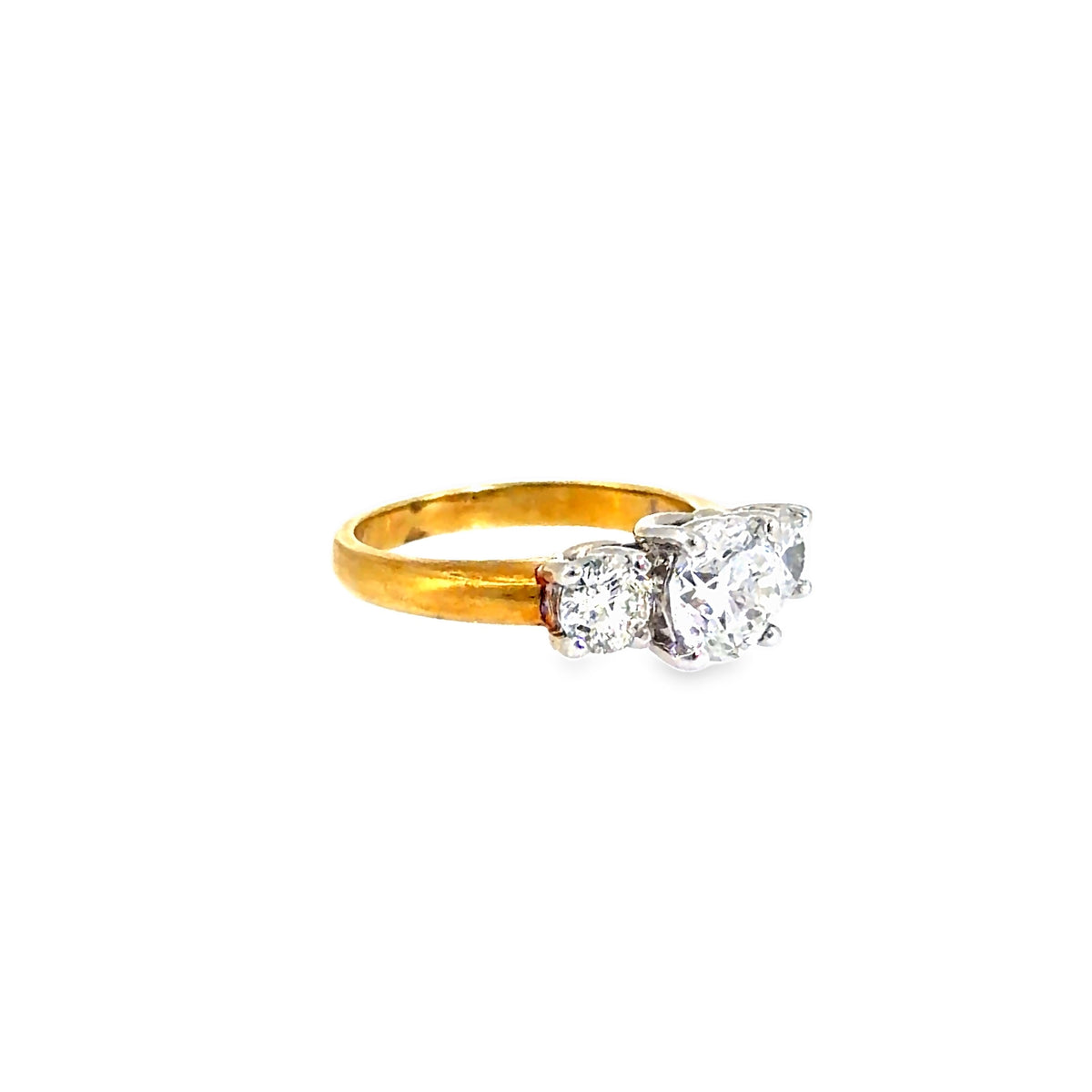 The Golden Promise Ring, 2.35ct Diamond, 14K Yellow Gold by Benji Designs, view 2