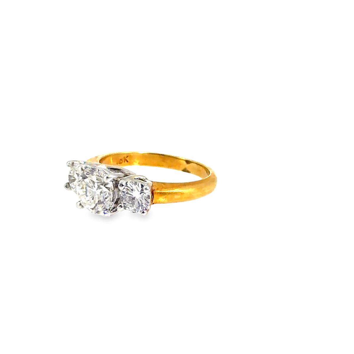 The Golden Promise Ring, 2.35ct Diamond, 14K Yellow Gold by Benji Designs, view 3