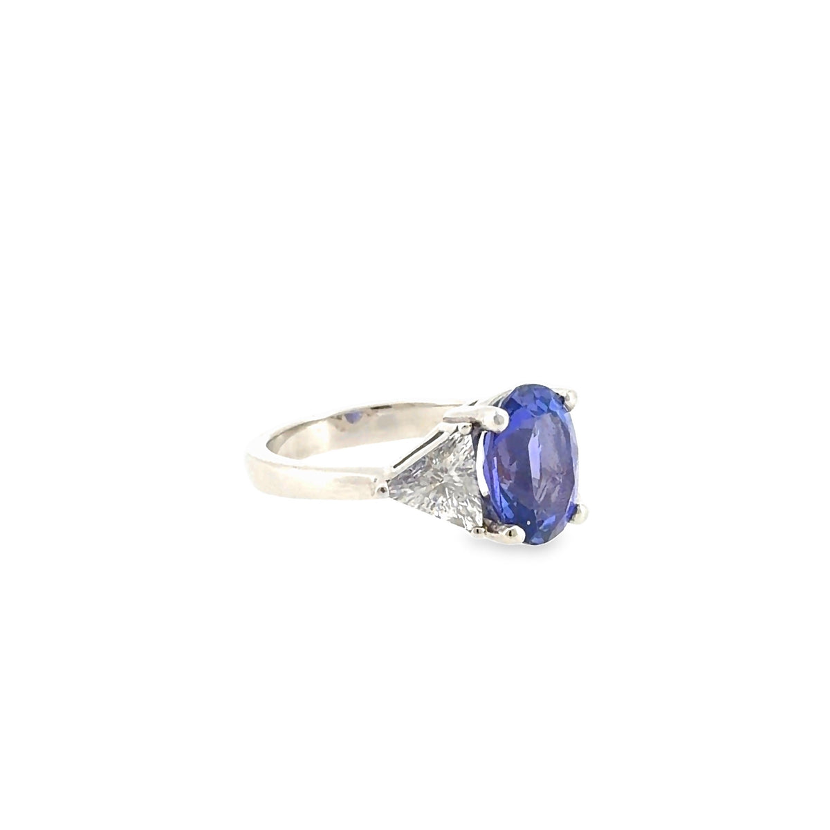 The Cap Ferrat Ring, 5.75 ct Tanzanite & Diamond, Platinum by Benji Designs, view 2