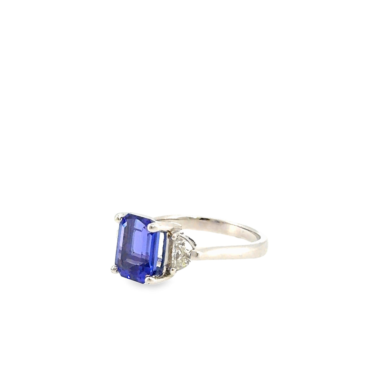 The Plaza Ring, 4.05 ct Tanzanite & Diamond, Platinum by Benji Designs, view 3