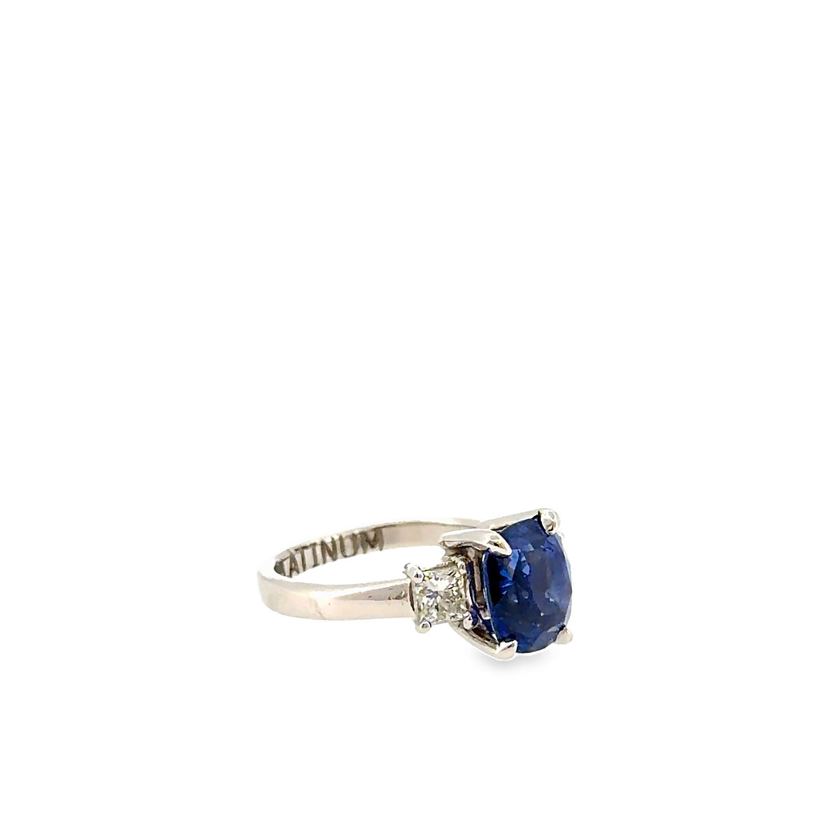 The St. Moritz Ring, 4.47 ct Sapphire & Diamond, Platinum & 18K White Gold by Benji Designs, view 2