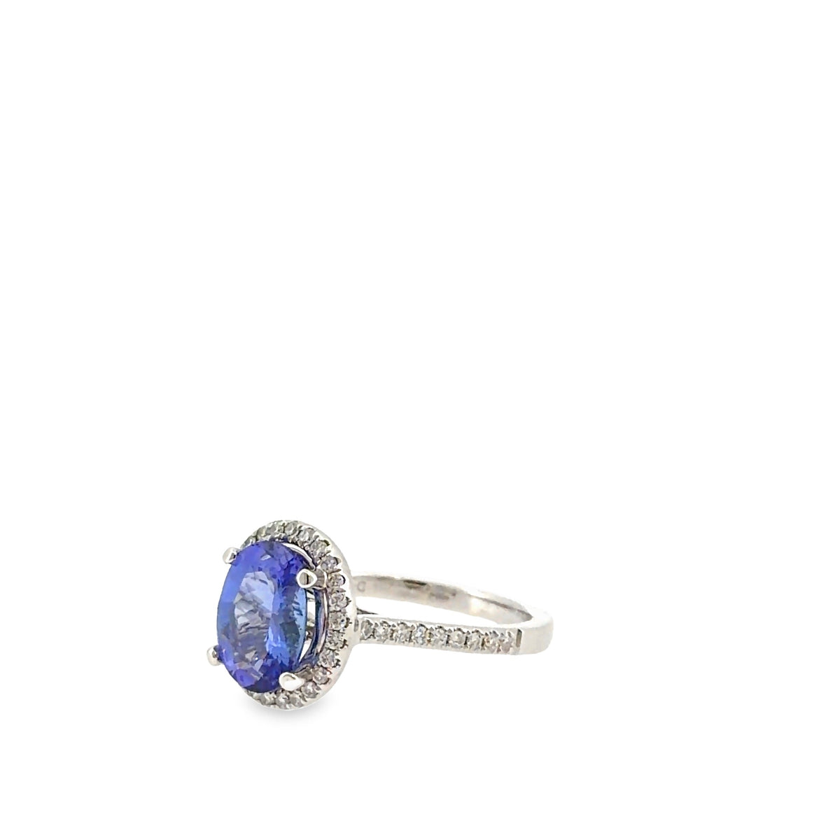 The Eloise Ring, 2.54 ct Tanzanite & Diamond, 18K White Gold by Benji Designs, view 3