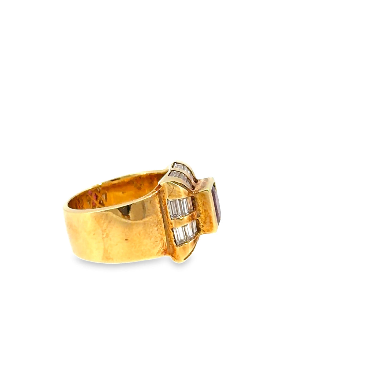 The Sazerac Ring, 2.97 ct Ruby & Diamond, 18K Yellow Gold by Benji Designs, view 2