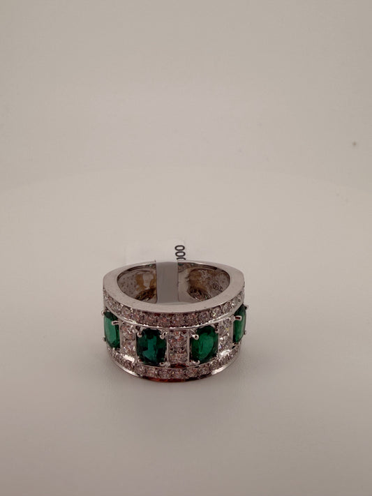 Emerald & Diamond Heirloom Band