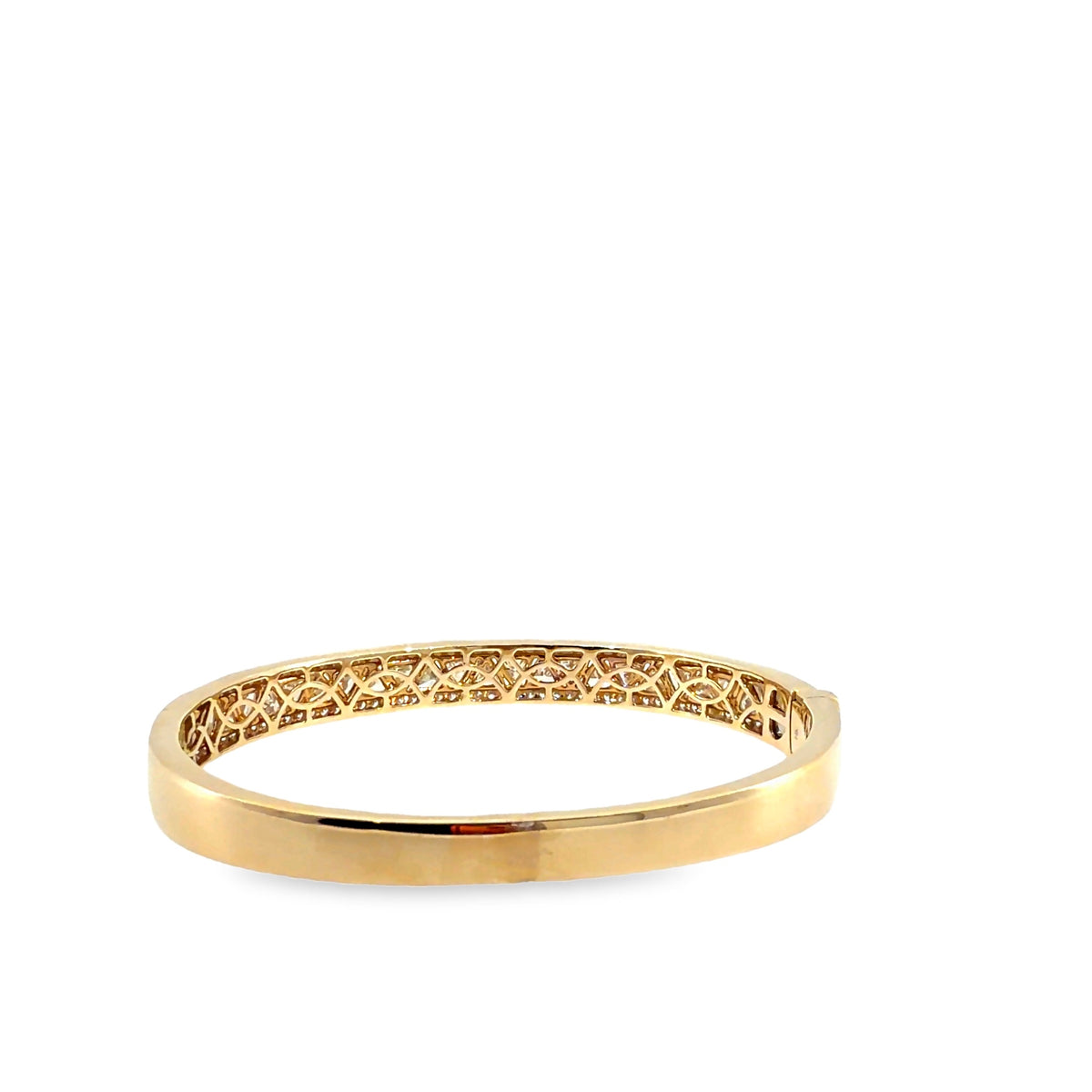 The Trillion Prism Bangle, 6.50ct Diamond, 14K Yellow Gold by Benji Designs, view 3