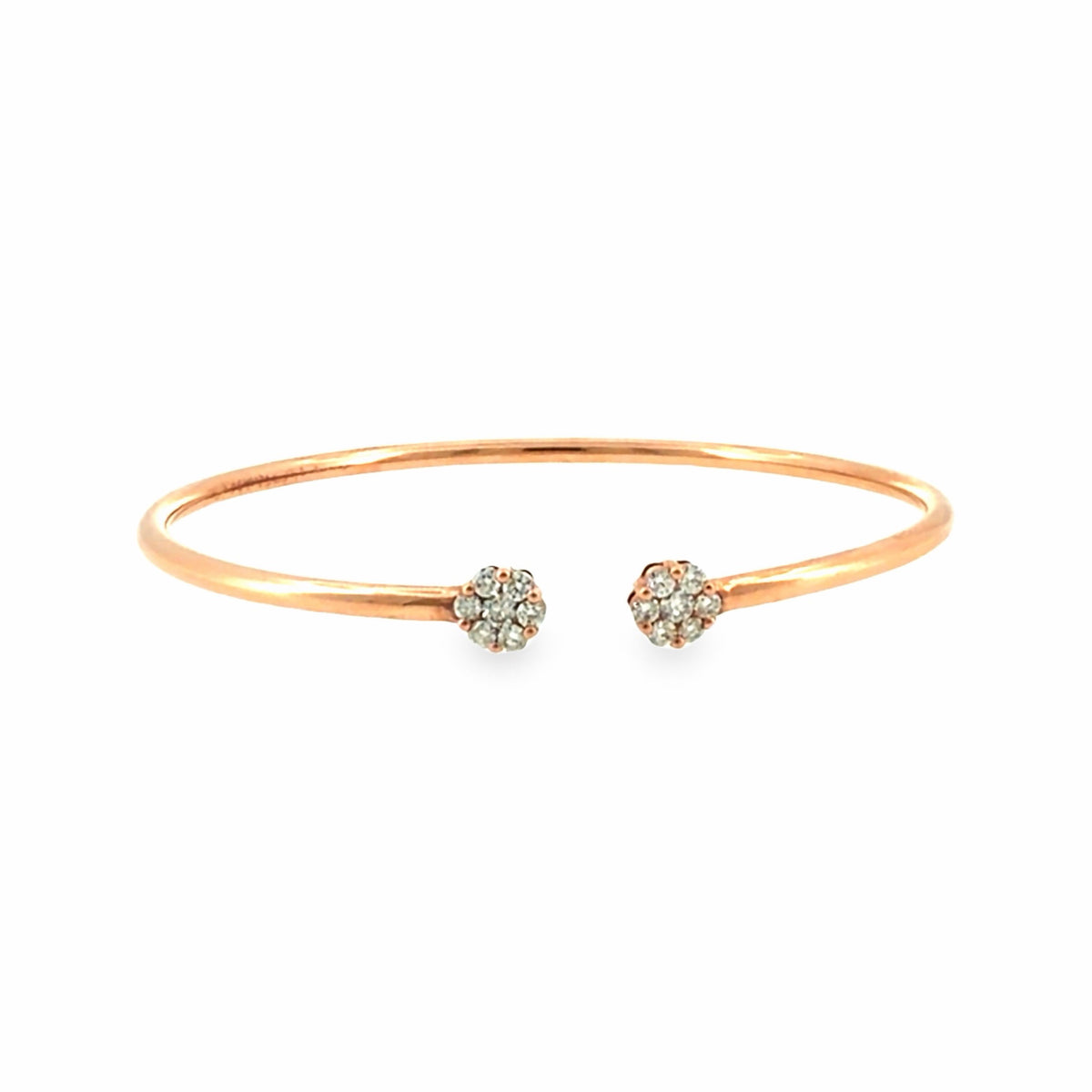 The Blush Line Bangle, 0.50ct Diamond, 14K Rose Gold by Benji Designs, view 1
