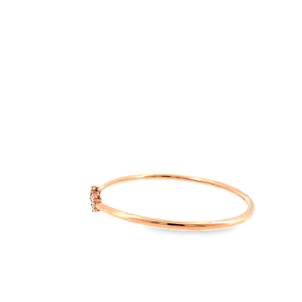 The Blush Line Bangle, 0.50ct Diamond, 14K Rose Gold by Benji Designs, view 3