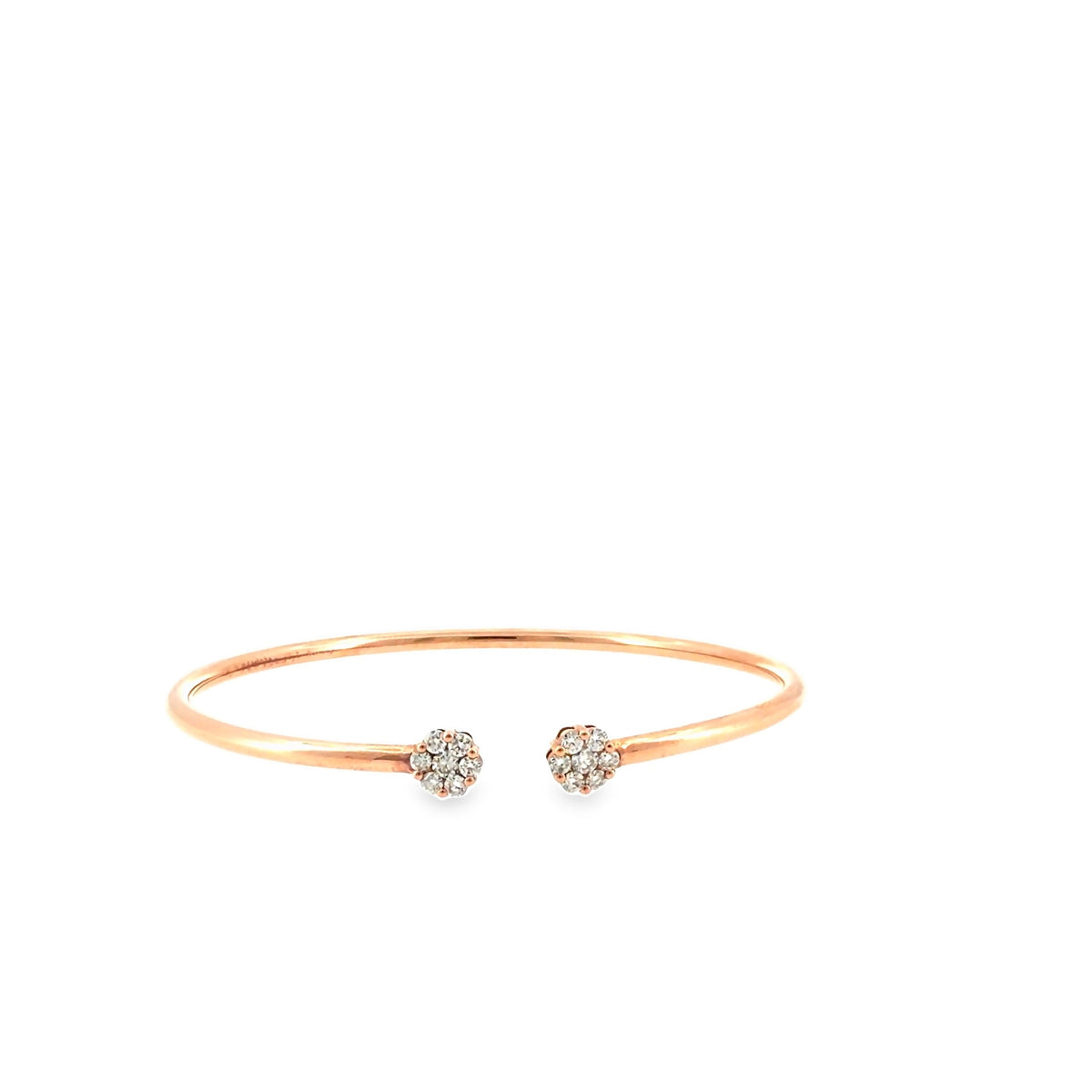 The Blush Line Bangle, 0.50ct Diamond, 14K Rose Gold by Benji Designs, view 2
