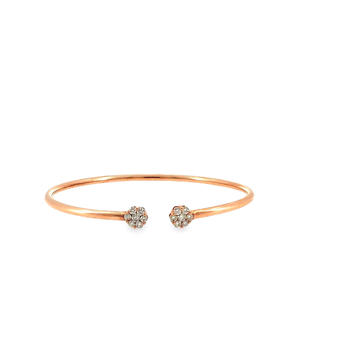 The Blush Line Bangle, 0.50ct Diamond, 14K Rose Gold by Benji Designs, view 6