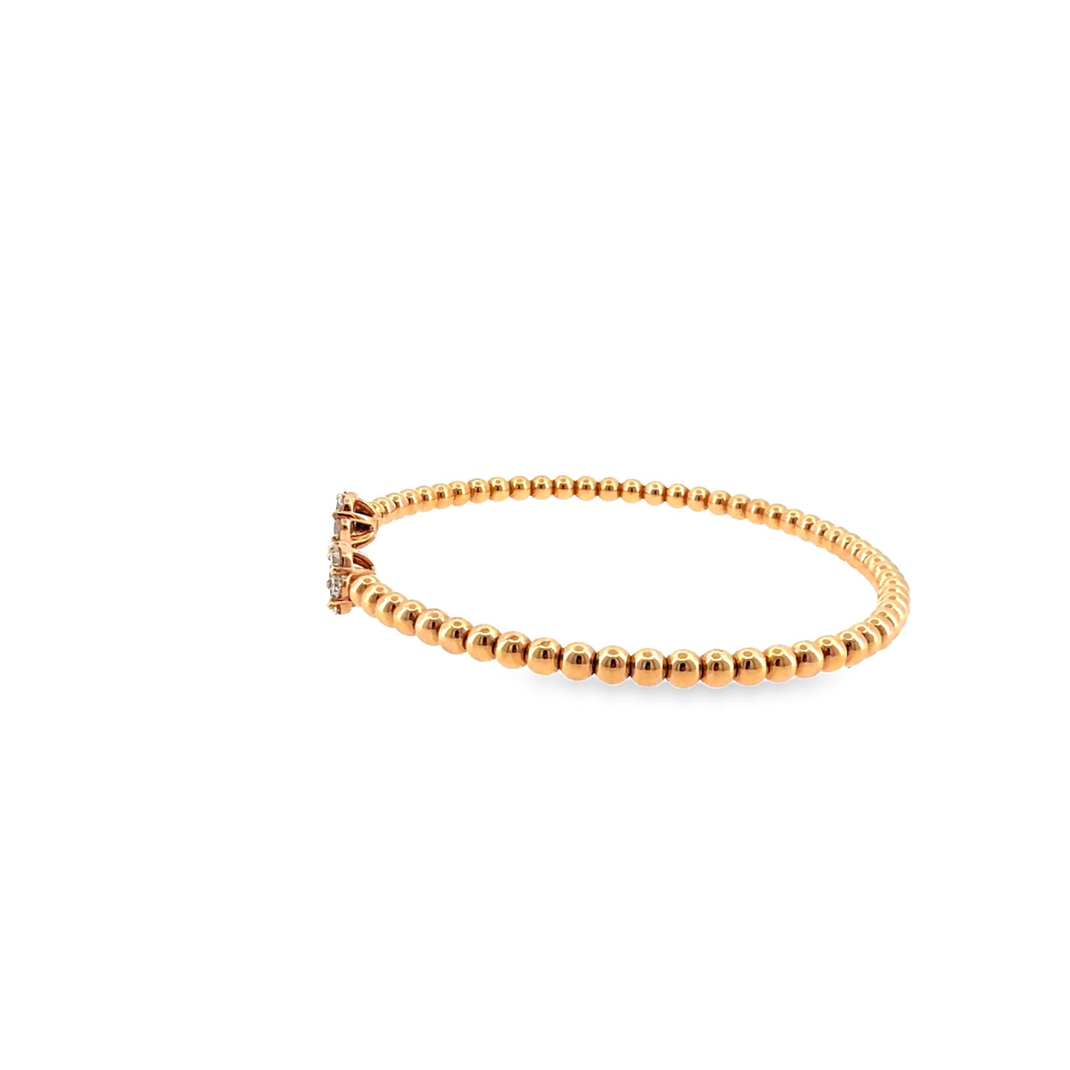 The Rose Blossom Bangle, 0.75ct Diamond, 18K Rose Gold by Benji Designs, view 2