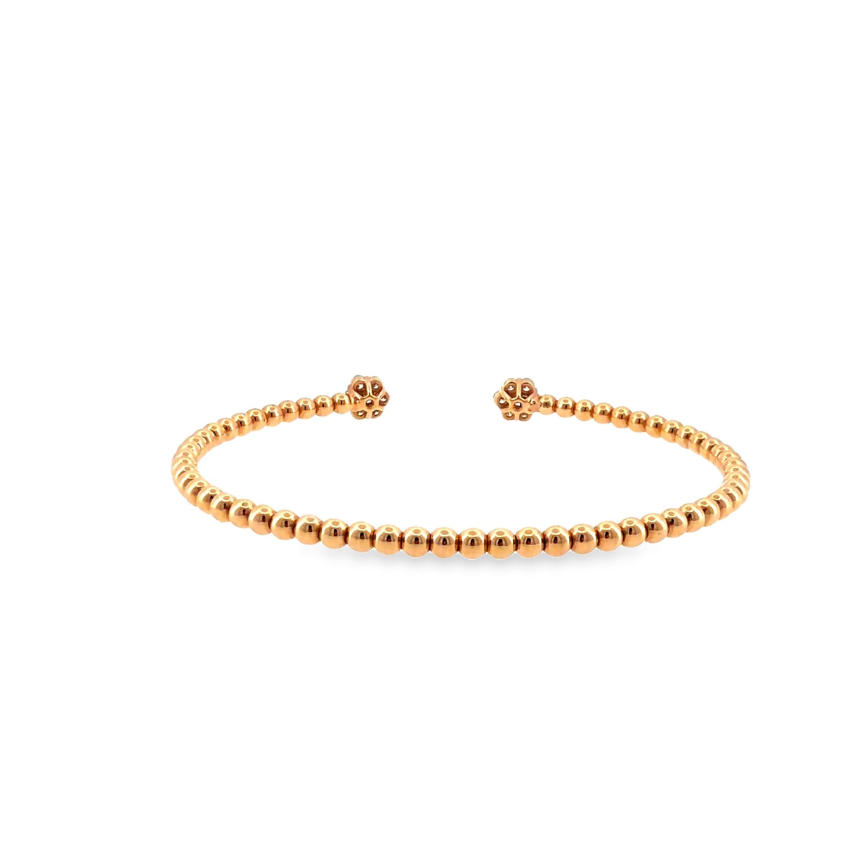 The Rose Blossom Bangle, 0.75ct Diamond, 18K Rose Gold by Benji Designs, view 3