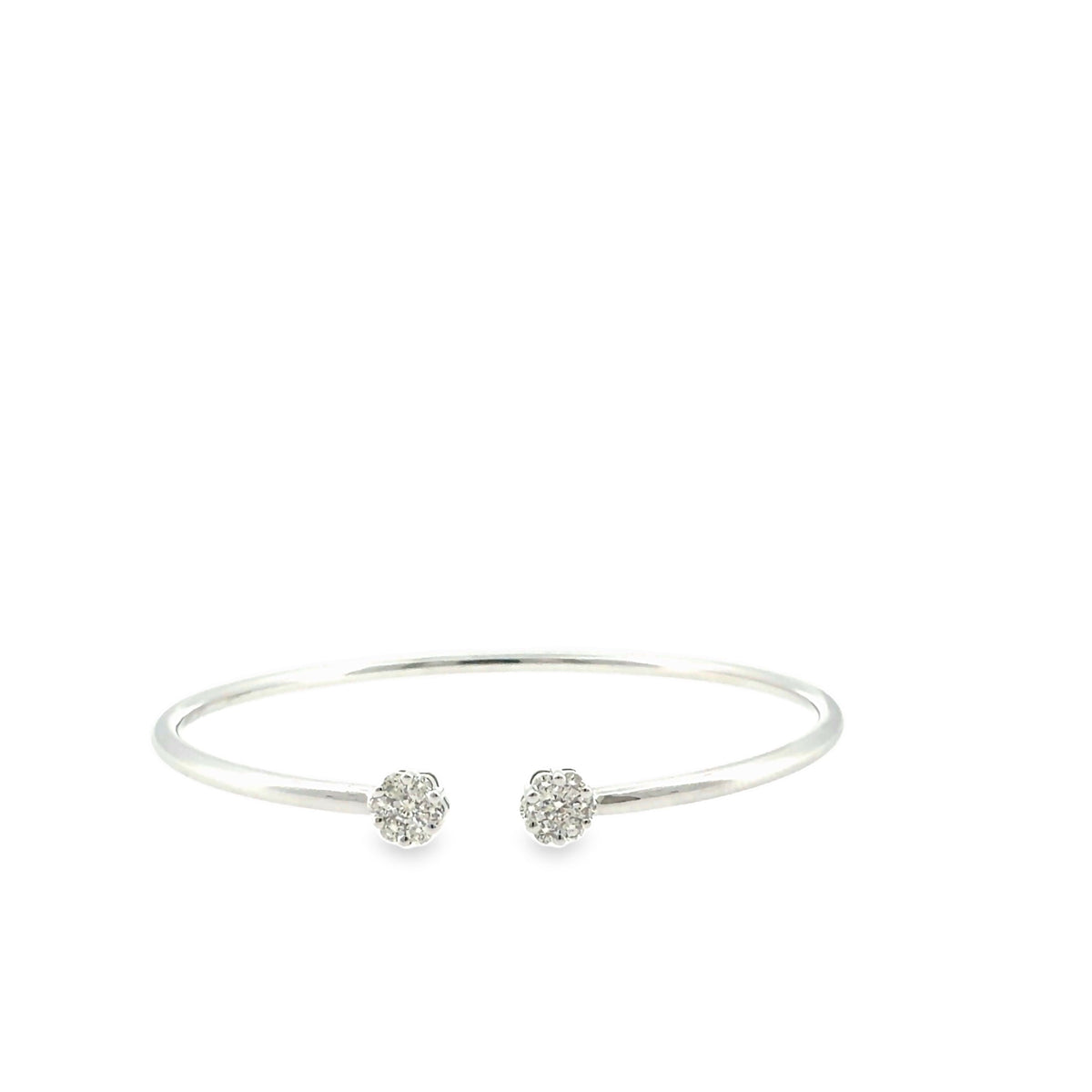 The Frost Line Bangle, 0.50ct Diamond, 14K White Gold by Benji Designs, view 1