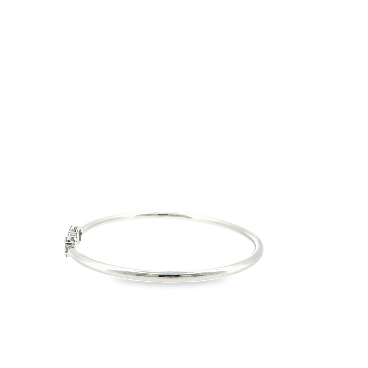The Frost Line Bangle, 0.50ct Diamond, 14K White Gold by Benji Designs, view 2