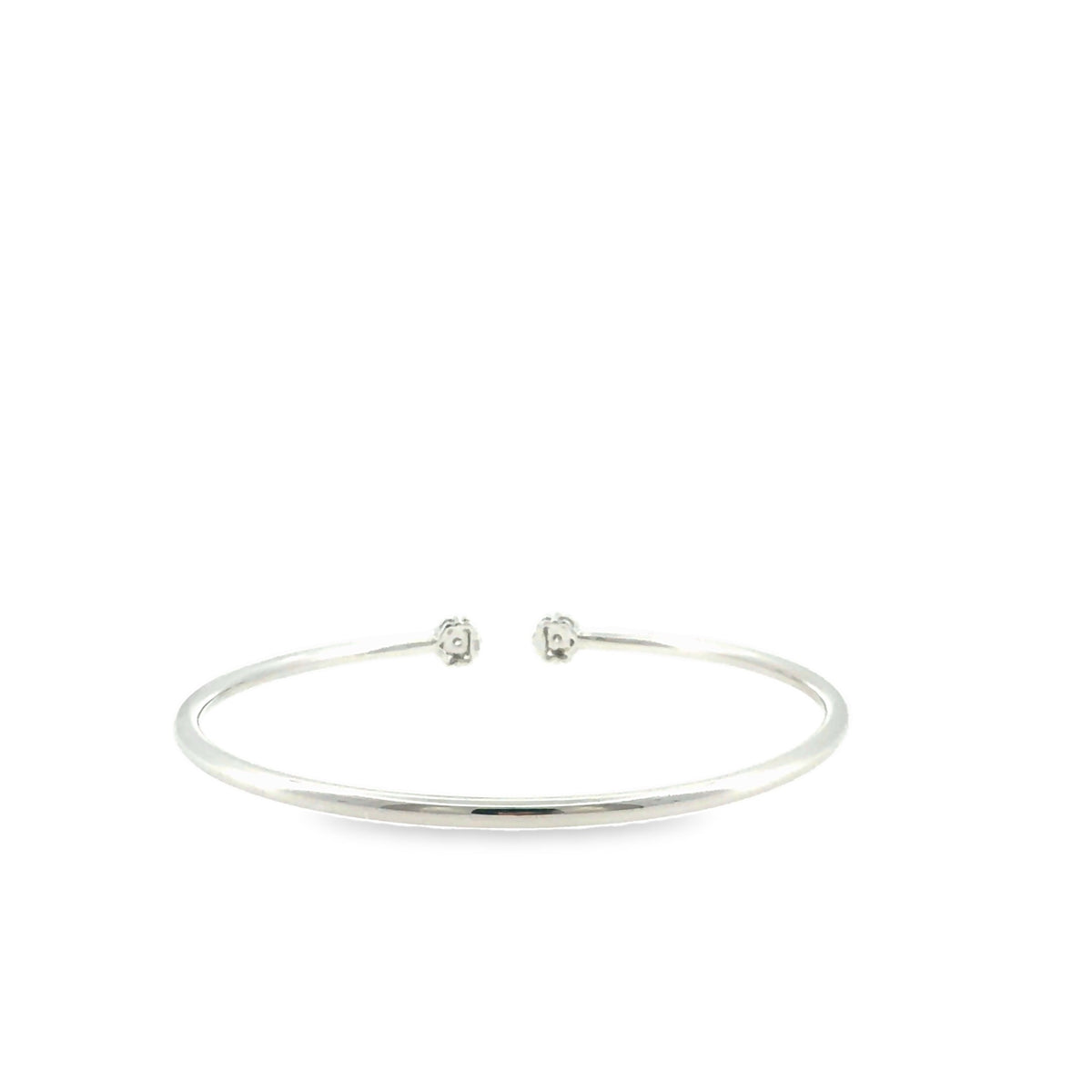 The Frost Line Bangle, 0.50ct Diamond, 14K White Gold by Benji Designs, view 3