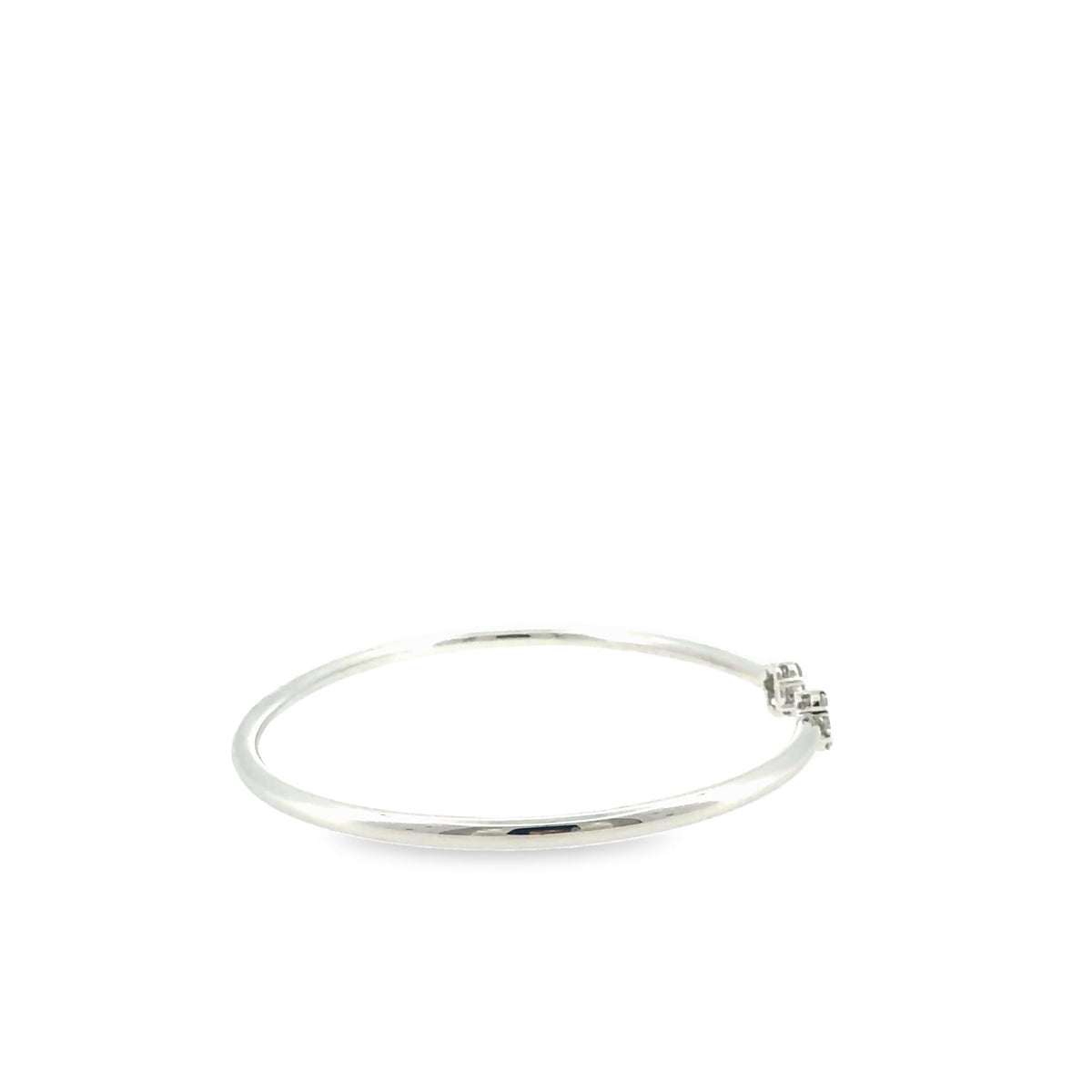 The Frost Line Bangle, 0.50ct Diamond, 14K White Gold by Benji Designs, view 4
